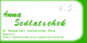 anna sedlatschek business card